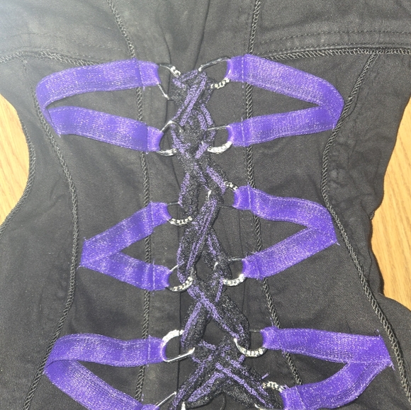 TRIPP NYC black/purple dress - Picture 7 of 8